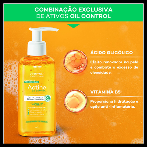 Actine Control Gel Limpeza 140G