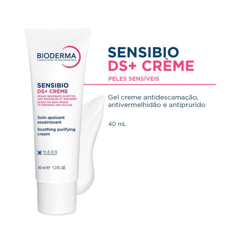 Bioderma Gel Creme Facial Bioderma Sensibio DS+ Antivermelhidão e Antidescamação 40ml