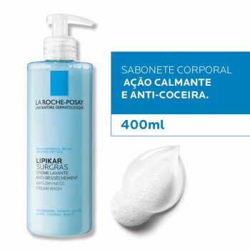 Sabonete Líquido La Roche-Posay Lipikar Surgras Rosto e Corpo com 400ml Sabonete Líquido La Roche-Posay Lipikar Surgras Rosto e Corpo com 400ml