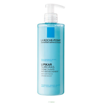 Sabonete Líquido La Roche-Posay Lipikar Surgras Rosto e Corpo com 400ml