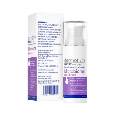 Creme Hidratante Dermotivin Benzac Oil Microbioma Equilibrado 50ml