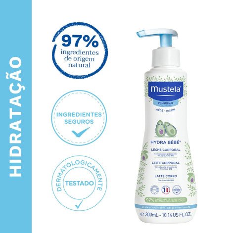 Hidratante Corporal Infantil Mustela Hydra Bebê Com Abacate Orgânico 300ml Hidratante Corporal Infantil Mustela Hydra Bebê Com Abacate Orgânico 300ml