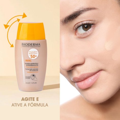 Protetor Solar com Cor Bioderma Photoderm Nude Touch FPS 50 40ml - 01 Claro