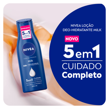 Loção Deo-Hidratante Corporal Nivea Milk Hidratação Profunda Pele Seca 200ml