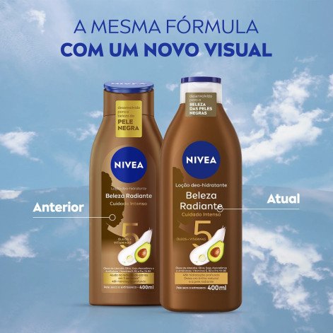 Loção Deo Hidratante Nivea Beleza Radiante Cuidado Intenso Pele Negra 400ml