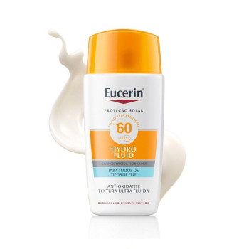 Protetor Solar Facial Fluido FPS 60 Eucerin Hydro Fluid 50ml