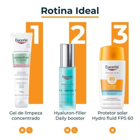 Protetor Solar Facial Fluido FPS 60 Eucerin Hydro Fluid 50ml Protetor Solar Facial Fluido FPS 60 Eucerin Hydro Fluid 50ml