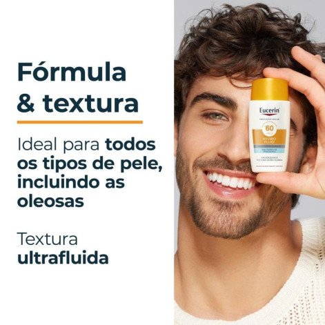 Protetor Solar Facial Fluido FPS 60 Eucerin Hydro Fluid 50ml Protetor Solar Facial Fluido FPS 60 Eucerin Hydro Fluid 50ml