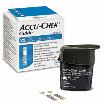Tiras para Controle de Glicemia Accu-Chek Guide 25 Unidades