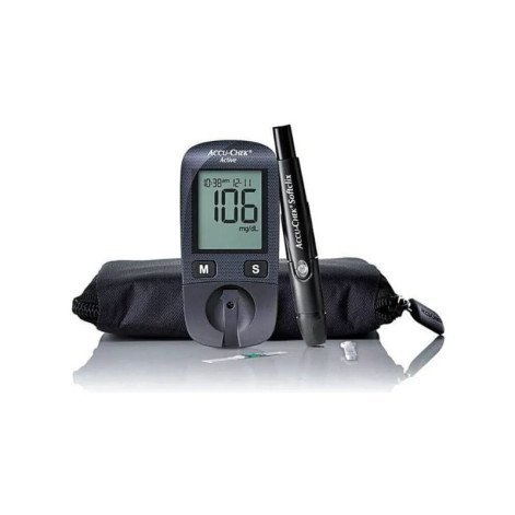 Kit Aparelho de Glicemia Accu Chek Active + 50 Tiras Kit Aparelho de Glicemia Accu Chek Active + 50 Tiras