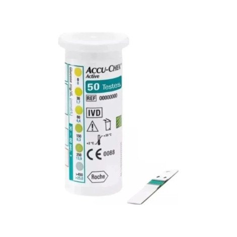 Kit Aparelho de Glicemia Accu Chek Active + 50 Tiras Kit Aparelho de Glicemia Accu Chek Active + 50 Tiras