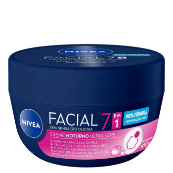 Creme Facial Noturno Nivea Ultraleve 7 em 1 - 100g