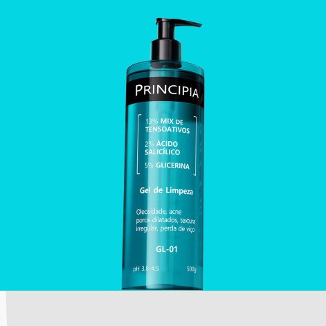 Gel de Limpeza Facial Principia Skincare GL-01 13% Tensoativos + 2% Ácido Salicílico + 5% Glicerina 500g Gel de Limpeza Facial Principia Skincare GL-01 13% Tensoativos + 2% Ácido Salicílico + 5% Glicerina 500g