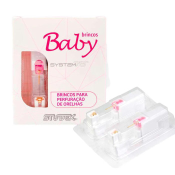 Brinco Antialérgico Studex Baby Daisy Cristal Rosa Fúcsia com 1 Par Brinco Antialérgico Studex Baby Daisy Cristal Rosa Fúcsia com 1 Par
