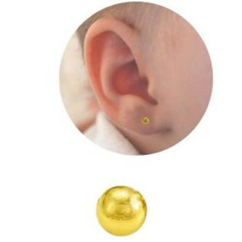Brinco Antialérgico Studex Classic Bolinha Média Dourado