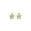 Brinco Antialérgico Studex Deluxe Daisy Cristal Rosa Dourado