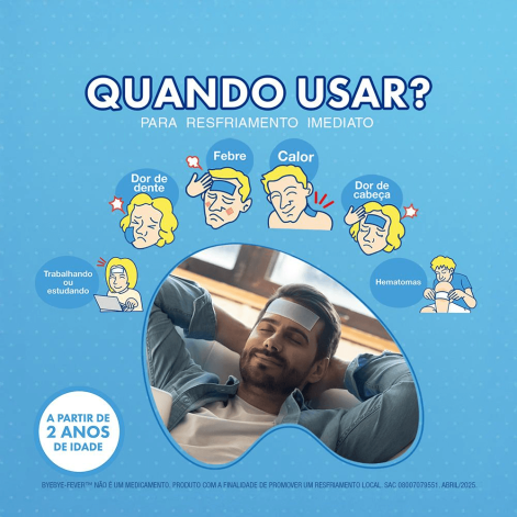 Adesivo para Febre Bye Bye Fever Adulto 2 unidades