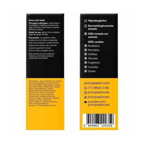 Sérum Principia VC-10 Vitamina C 10% + Ácido Ferúlico Antioxidante 30ml