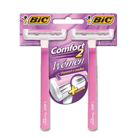 Aparelho de Barbear Bic Confort 2 Women com 2 Unidades Aparelho de Barbear Bic Confort 2 Women com 2 Unidades