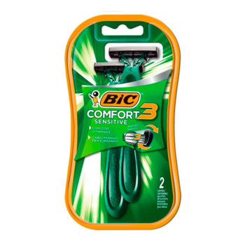 Aparelho de Depilar Bic Comf3 Ad Sensitive C/2Un