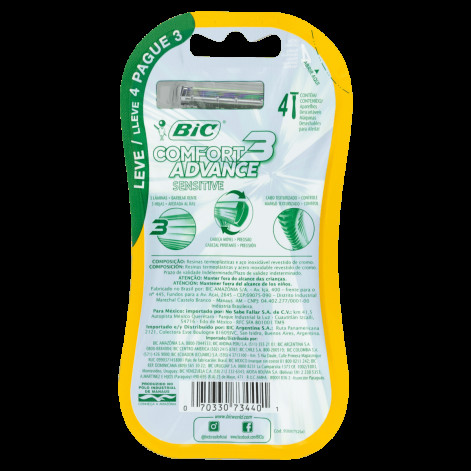 Aparelho Bic Confort3 P Sensiv L4P3