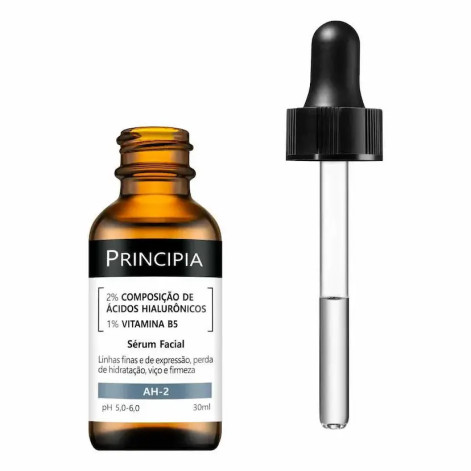 Sérum Facial Hidratante Antissinais Principia Skincare AH-2 Ácido Hialurônico + Vitamina B5 30ml