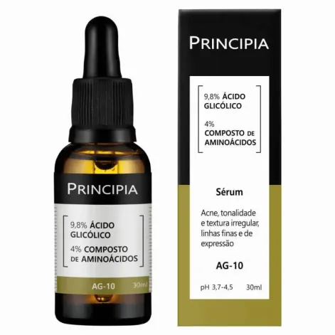 Principia - Sérum Facial 9,8% Ácido Glicólico + 4% Aminoácidos Ag-10 30ml Principia - Sérum Facial 9,8% Ácido Glicólico + 4% Aminoácidos Ag-10 30ml