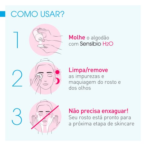 Kit Água Micelar Dermatológica Calmante Bioderma Sensibio H2O 250ml 2 Unidades