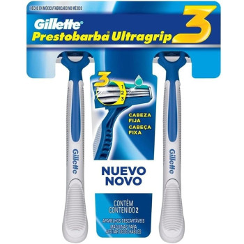 Aparelho de Depilar Gillette Prest3 Ugrip C/2Un