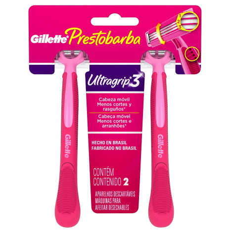 Depil Gillette Prest Ugrip3 C/2Un