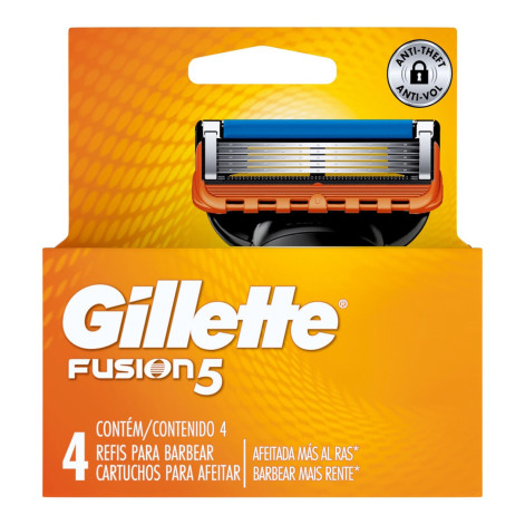 Carga Gillette Fusion 5 Com 4 Unidades Carga Gillette Fusion 5 Com 4 Unidades