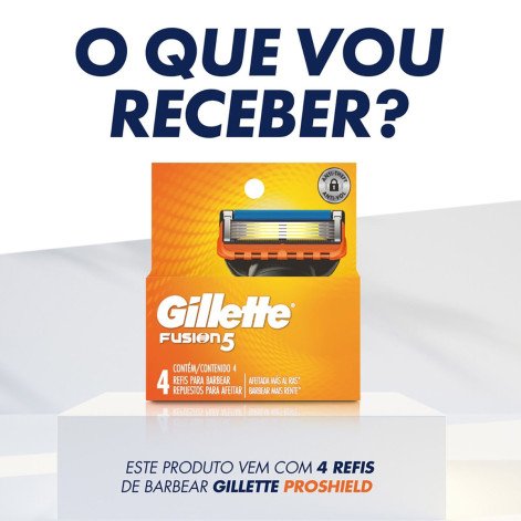 Carga Gillette Fusion 5 Com 4 Unidades Carga Gillette Fusion 5 Com 4 Unidades