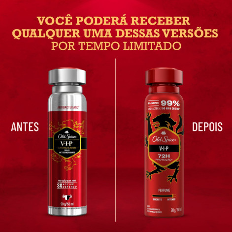 Desodorante Antitranspirante Spray Old Spice Vip 150ml Desodorante Antitranspirante Spray Old Spice Vip 150ml