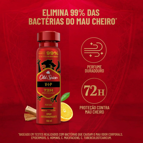 Desodorante Antitranspirante Spray Old Spice Vip 150ml Desodorante Antitranspirante Spray Old Spice Vip 150ml