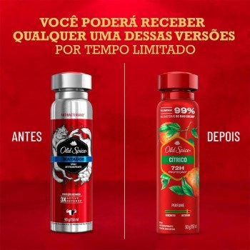 Desodorante Antitranspirante Aerossol Masculino Old Spice Cítrico 150ml
