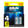 Carga Para Aparelho De Barbear Gillette Mach3 4 unidades Carga Para Aparelho De Barbear Gillette Mach3 4 unidades