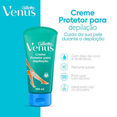 Creme para Depilação Gillette Venus com Óleo de Amêndoas 150mL Creme para Depilação Gillette Venus com Óleo de Amêndoas 150mL