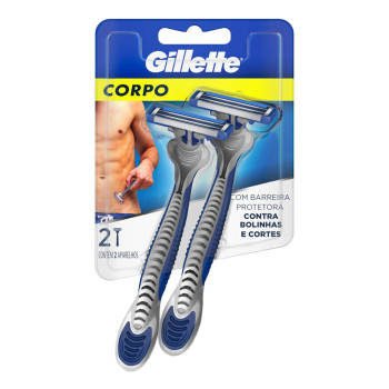 Aparelho De Depilação Corporal Gillette Corpo Descartável 2 unidades