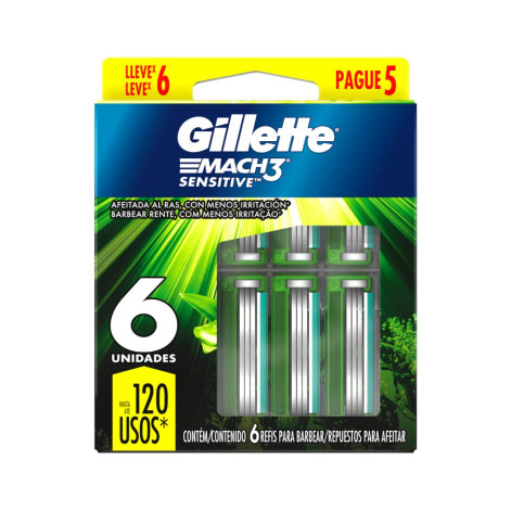 Lamina Gillette M3 Carga Sensit Lv6Pg5