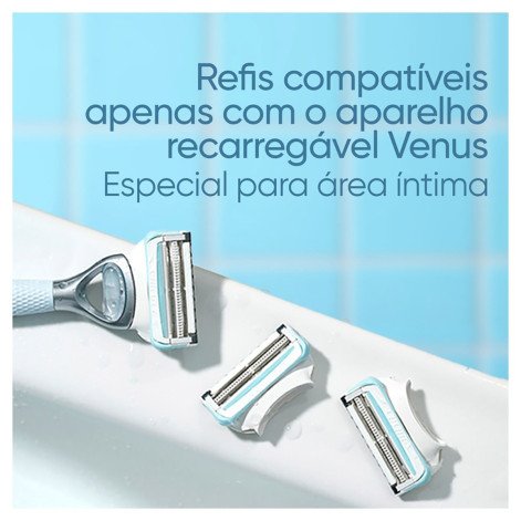 Carga para Aparelho de Depilação Gillette Venus para Área Íntima 2 Unidades Carga para Aparelho de Depilação Gillette Venus para Área Íntima 2 Unidades