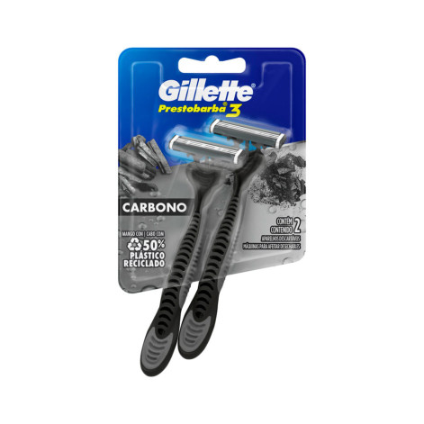 Aparelho Barba Presto 3 Carbono 2Un