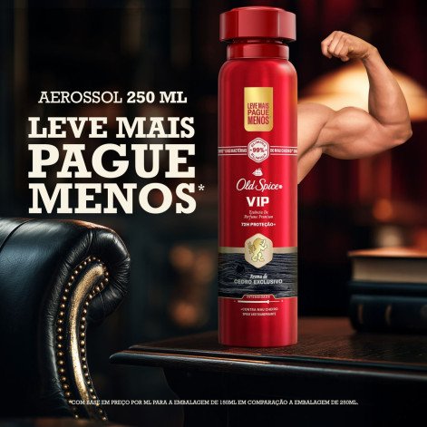Desodorante Antitranspirante Old Spice Aerossol  VIP 250ml