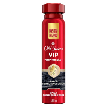 Desodorante Antitranspirante Old Spice Aerossol  VIP 250ml