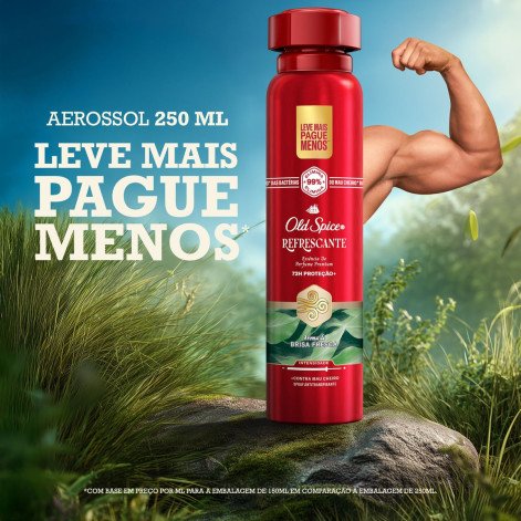 Desodorante Antitranspirante Old Spice Aerossol Refrescante 250ml Desodorante Antitranspirante Old Spice Aerossol Refrescante 250ml