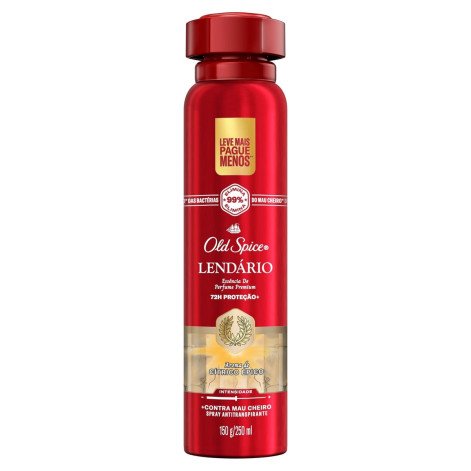 Desodorante Antitranspirante Old Spice Aerossol Lendário 250 ml
