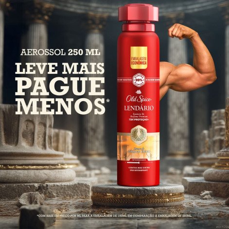 Desodorante Antitranspirante Old Spice Aerossol Lendário 250 ml