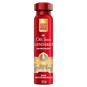 Desodorante Antitranspirante Old Spice Aerossol Lendário 250 ml