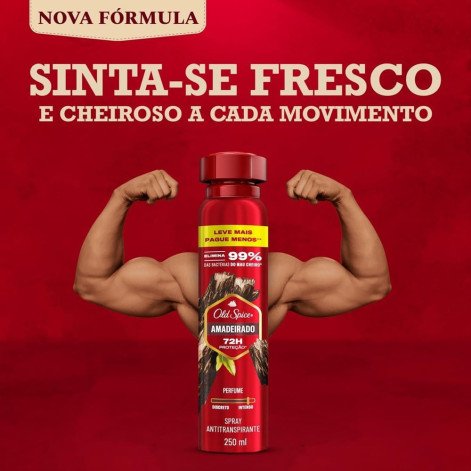 Desodorante Aerosol Old Spice Amadeirado 250ML Desodorante Aerosol Old Spice Amadeirado 250ML