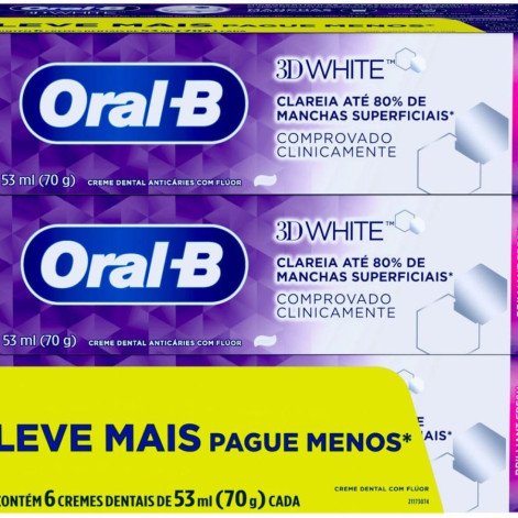 Pack Creme Dental Oral B 3D White