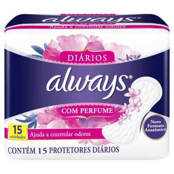 Protetores Diários Always Com Perfume 15 Unidades